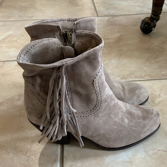 Sam Edelman Gray Suede Booties Size 7 - Picture 4 of 12